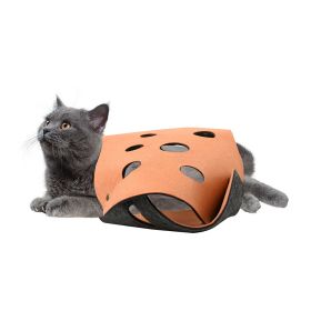 Cat Tunnel Collapsible Tunnel Pet Washable Tunnel Bed Felt Cloth Tunnel Toy