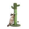 Large Cactus Cat Scratching Post with Natural Sisal Ropes; Cat Scratcher for Cats and Kittens Green