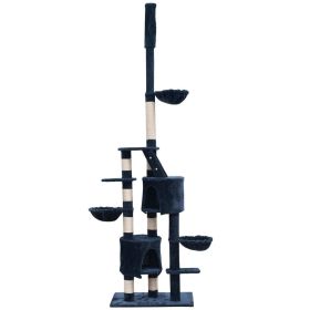 Cat Tree Cuddles XL 90" - 102" Dark Blue Plush