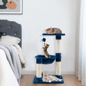 Multi-level Cat Tree with Scratching Posts and Cat Hammock