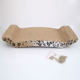 Emperor-shaped corrugated cat cat scratching board cat toy grinding claw plate to send catnip Corrugated paper claw board with Catnip leopard pattern