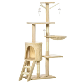 Living Room Pet Play Condo Scratching Posts Ladder For Cat Play Tree