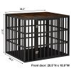 HEAVY DUTY PET PLAYPEN WITH COVER METAL DOG FENCE CRATE INDOOR OUTDOOR 4 PANELS 38INCH LONG 32 INCH HIGH EXERCISE PEN DOG CAGE KENNEL