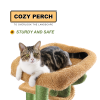 Cactus Cat Tree Cat Tower with Sisal Covered Scratching Post;  Cozy Condo;  Plush Perches and Fluffy Balls for Indoor Cats XH