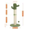 Large Cactus Cat Scratching Post with Natural Sisal Ropes; Cat Scratcher for Cats and Kittens White