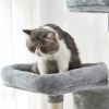 Large Cat Tree Condo with Sisal Scratching Posts Perches Houses Hammock; Cat Tower Furniture Kitty Activity Center Kitten Play House Gray