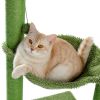 Cactus Cat Tree Cat Scratching Post with Hammock Play Tower; Full Wrapped Sisal Scratching Post for Cats 93.5cm Green