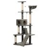 Cat Tree 75" Gray Plush