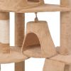 Cat Tree 75" Beige Plush