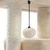 Modern Small Cat Tree Cat Tower with Sisal Scratching Post, Cozy Condo, Top Perch and Dangling Ball Beige