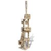 Cat Tree Scratching Post 87" - 94" 3 Condos Beige with Paw Prints