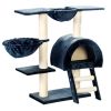 Cat Tree 41" Dark Blue Plush