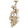 Cat Tree Scratching Post 67" 2 Condos Beige