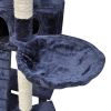 Cat Tree Scratching Post 87" - 94" 3 Condos Dark Blue