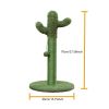 Cactus Cat Scratching Post with Natural Sisal Ropes; Interactive Ball; Cat Scratcher for Cats and Kittens Green