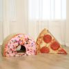 Tinklylife Cat Condo Scratcher Post Cardboard; Looking Well with Delicious Pizza Shape Cat Scratching House Bed Furniture Protector