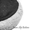 Pet Bed for Small Dogs and Cats Luxurious Faux Fur Donut Cuddler Soft Plush Fluffy Indoor Cat Bed, Grey