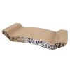 Emperor-shaped corrugated cat cat scratching board cat toy grinding claw plate to send catnip Corrugated paper claw board with Catnip leopard pattern