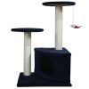 Cat Tree 28" Dark Blue Plush