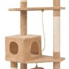 Cat Tree 75" Beige Plush