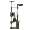 Cat Tree 75" Gray Plush