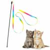 Free shipping 2Pcs Cat Toy Wand Teaser Catcher Stick Exerciser Interactive Toy Pet Play YJ