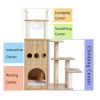 (Do Not Sell on Amazon) Modern Wooden Cat Tree Multi-Level Cat Tower With Fully Sisal Covering Scratching Posts, Deluxe Condos And Large Space Capsule