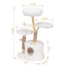 Modern Cat Tree;  Natural Branch Cat Tower;  Luxury Cat Condo;  Indoor Cat Furniture;  Kitten Cat Gift;  White