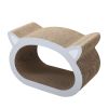 Cat scratcher cat toy corrugated cardboard cute cat head shape XH