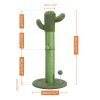 Large Cactus Cat Scratching Post with Natural Sisal Ropes; Cat Scratcher for Cats and Kittens Green