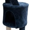 Cat Tree Cuddles XL 90" - 102" Dark Blue Plush