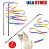 Free shipping 2Pcs Cat Toy Wand Teaser Catcher Stick Exerciser Interactive Toy Pet Play YJ