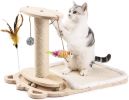 MewooFun Tree Scratching Tower 14'' 2-Layer Cat Tree Sisal Cotton Cat Toys Gifts