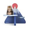 ScratchMe Cat Scratcher Post Board; Mount Fuji Shape Cat Scratching Lounge Bed; Durable Pad Prevents Furniture Damage