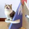 ScratchMe Cat Scratcher Post Board; Mount Fuji Shape Cat Scratching Lounge Bed; Durable Pad Prevents Furniture Damage