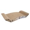 Emperor-shaped corrugated cat cat scratching board cat toy grinding claw plate to send catnip Corrugated paper claw board with Catnip leopard pattern