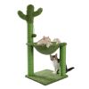 Cat Tree Scratcher Cactus With Cat Scratching Post Hammock Interactive Ball Green XH