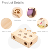 New MewooFun Cat Toys Interactive Whack-a-mole Solid Wood Toys for Indoor Cats Kitten Catch Mice Game US Stock Dropshippin WG320