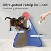 ScratchMe Cat Scratcher Post Board; Mount Fuji Shape Cat Scratching Lounge Bed; Durable Pad Prevents Furniture Damage