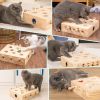 Cat Toy; Interactive Whack-a-mole Solid Wood Toys for Cats