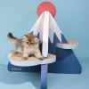 ScratchMe Cat Scratcher Post Board; Mount Fuji Shape Cat Scratching Lounge Bed; Durable Pad Prevents Furniture Damage