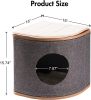 Wooden Cat House with 2 Removable Washable Cushions Cat Condo Sturdy Large Cave