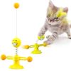 Cat Pet Toy Spinning Ball Feather 360 Free Rotating, Multifunctional Rotating Turntable Spring Man Cat Toy, Interactive Feather & Suction Cup