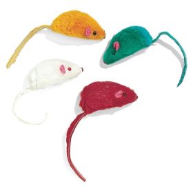 Ethical Pet Plush Mice Asstd Colors 4 Pack