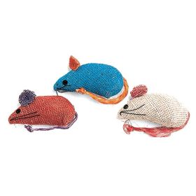 Spot Burlap Mice Catnip Toy Assorted 3 in 3 Pack