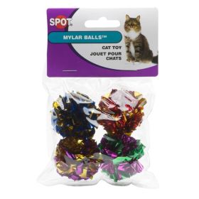 Spot Mylar Ball Cat Toy Multi-Color 1.5 in 4 Pack