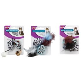 Spot Animal Print Rattle Catnip Toy Assorted 4.5 in 2 Pack