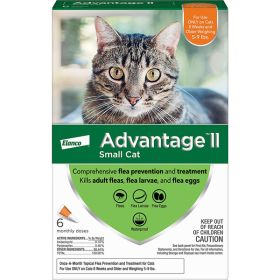 Advantage II Cat Small Orange 6-Pack