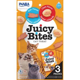 Inaba Cat Juicy Bites Fish Clam1.2Oz-6Ct