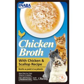 Inaba Cat Broth Chicken Scallop 6Ct-1.76Oz